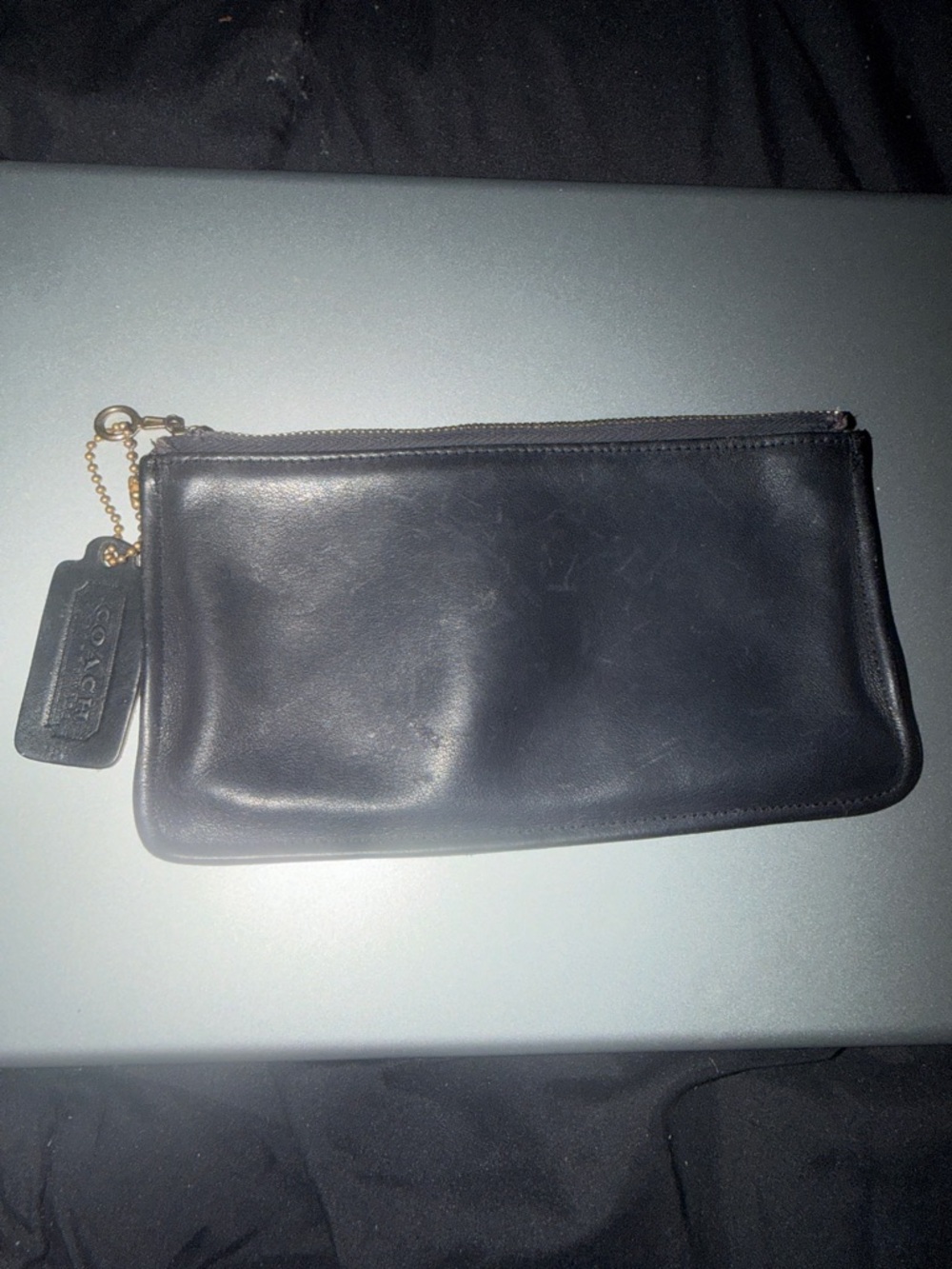 Coach Y2K vintage skinny smooth leather pouch.
